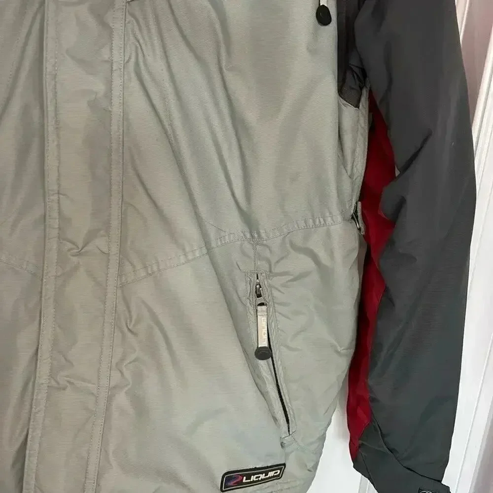 LIQUID Snowboarding jacket Gray & Red colorblock  size Youth XL